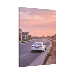 Toyota Supra MK4 High Resolution Museum Quality Vertical Car Canvas Print #004 - Picture 1 of 10