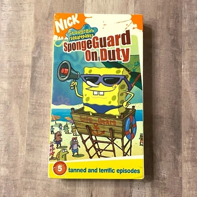 Spongebob Squarepants - ‘SpongeGuard on Duty’ [VHS, 2004] - Rare OOP Sealed - Image 1 of 4