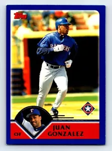 2003 Topps #38 Juan Gonzalez - Picture 1 of 4