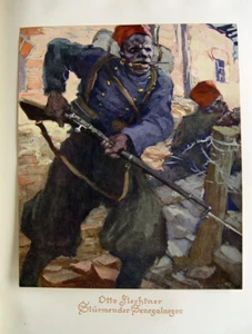 Otto Flechtner Kolonien Senegal Afrika Messer-Attacke Angriff Uniform Bajonett - Bild 1 von 1