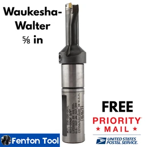 WAUKESHA WALTER INSERT DRILL 5/8 in Indexable 1" Shank coolant thru throug 0.625 - Picture 1 of 12