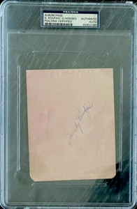 Sandy Koufax & Gil Hodges Dual Signed Album Page PSA/DNA Brooklyn Dodgers HOF WS - Picture 1 of 8