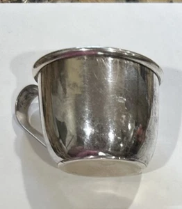 Miniatur Sterlingsilber WEB Kindertasse #510 Gold Innenraum 1950er - Bild 1 von 8