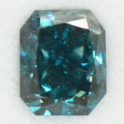 Loose Radiant Shape Diamond Fancy Blue Color Certified Enhanced 1.01 Carat VS2 - Image 1 of 4