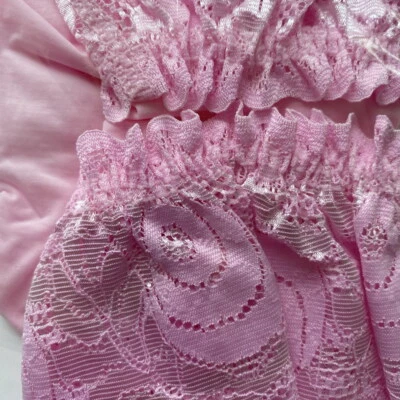 Medias ultra brillantes aceitosas brillantes adhesivas de silicona con encaje 8 denier Foto 1 de 4