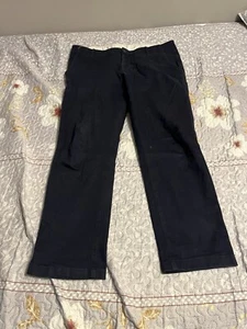 Sandro Pants Mens 46 (36x30) Navy Blue Dress Zip Fly Paris Cotton Trousers - Picture 1 of 9
