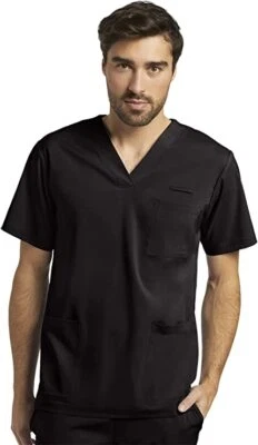 Blusa Médica Blanca Calce Cruzado Para Hombre Talla XS M Techo Negro Azul Marino 3 Bolsillos Estilo 2263  Foto 1 de 3