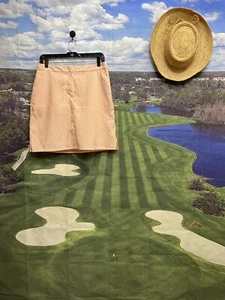 Izod XFG Cool FX tangerine stripe skirt skort women’s 6 - GOLF - PICKLE-BALL - Picture 1 of 6