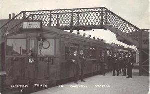 Maghull. Electric Train to Liverpool in Maghull Railway Station. - Picture 1 of 1