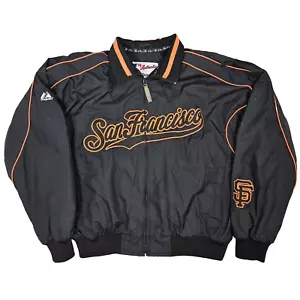 Vintage MLB San Francisco Giants XL Majestic Fleece Lined Jacket Windbreaker 90s - Picture 1 of 22