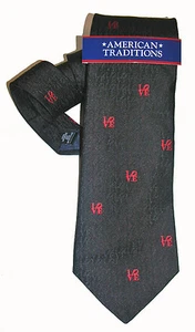 American Traditions NUEVO Negro Rojo Amor Día de San Valentín Corbata para Hombre $59 A2365 - Imagen 1 de 4