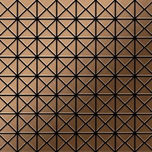 Mosaico azulejo macizo metal titanio cepillado cobre 1,6 mm fuerte Deco-Ti-AB - Imagen 1 de 7