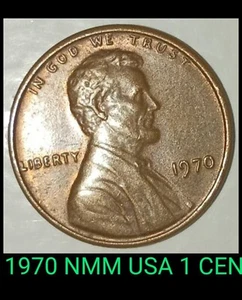 1970 NMM UNITED STATES OF AMERICA,1 CENT, (LINCOLN MEMORIAL) SELLING PER COINS - Picture 1 of 8