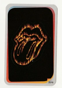 French Pop Star Card #35 Rolling Stones - Flaming Tongue & Lips sticker - Picture 1 of 2