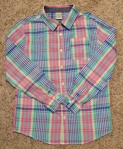 Gymboree Jungen pastell kariert LS Button Down Hemd Gr. L (10-12) - Bild 1 von 3