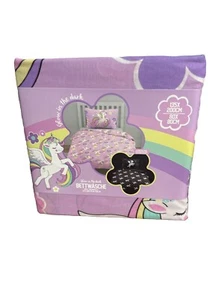 Einhorn Bettwäsche 135x200 100% Baumwolle Leuchtet Im Dunkel - Bild 1 von 1