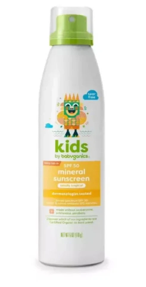 Kids Mineral Sunscreen by Babyganics SPF 50 6 oz.