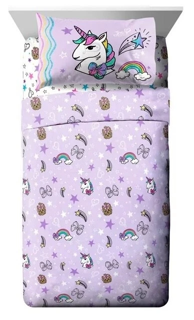 Juego de sábanas completas de 4 piezas Jojo Siwa Sparkle Shine para niños, microfibra rosa Nickelodeon Foto 1 de 4