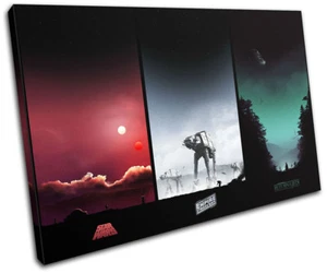 Star Wars Trilogy Posters Movie Greats SINGLE CANVAS WALL ART Picture Print - Picture 1 of 1