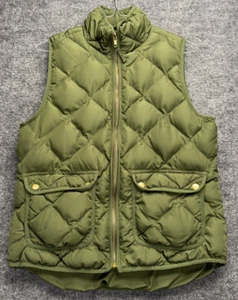 Woolrich Vest Womens M Puffer Duch Down Green Full Zip Quilted Puff Outdoor - Picture 1 of 10