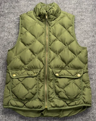 Chaleco Woolrich Mujer M Puffer Duch Abajo Verde Cremallera Completa Acolchado Puff Exterior Foto 1 de 4