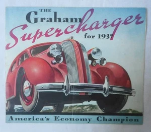 1937 GRAHAM SUPERCHARGER DEALER BROCHURE ORIGINAL - Bild 1 von 3