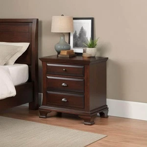 Picket House Furnishings Brinley 3-Drawer Cherry Nightstand - Picture 1 of 6