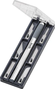 Craft Knife Set 014920 (6 Lame Estremamente Affilate, Manico in Gomma) - Foto 1 di 12