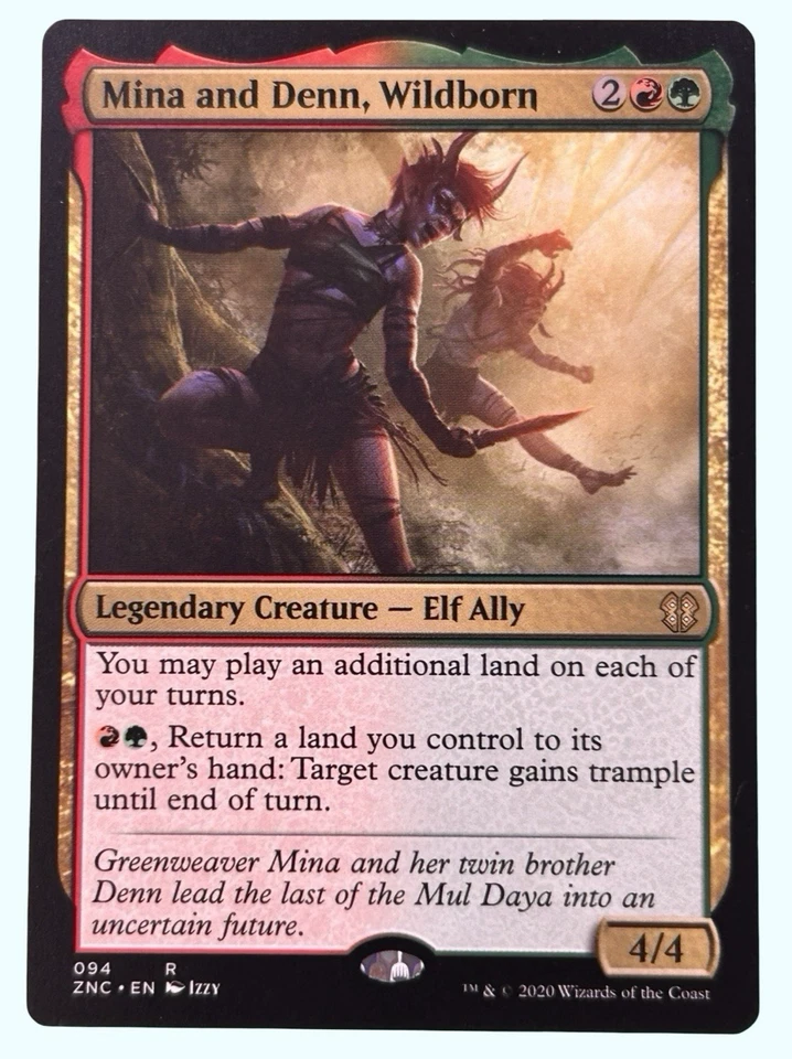Mina and Denn, Wildborn, Zendikar Rising, Near Mint, Magic the Gathering MTG - Image 1 of 1