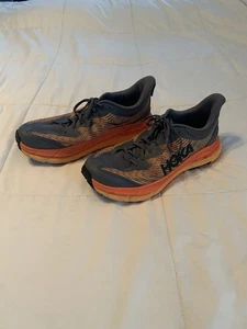 Hoka Mafate Speed 4 Herren Sportschuhe Größe 11,5 D grau orange Trailrunning - Bild 1 von 8