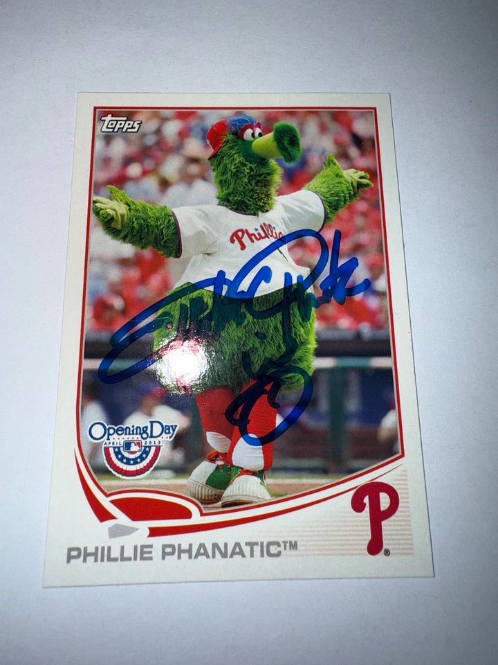 Philadelphia Phillies Phanatic Topps Mascot signed baseball card - Image 1 of 1