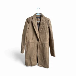 Zara Woman Camel Wollmischung Long Mantel Jacke 75% Wolle Tailored Größe S - Bild 1 von 5