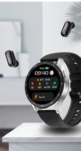 2023 Smart Watch 2 in 1 TWS Earbuds Wireless Bluetooth 5.0 Earphones SmartWatchO - Picture 1 of 25