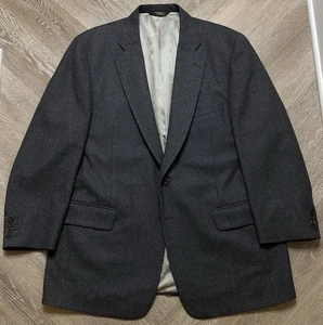 Paul Stewart Sports Coat Jacket Size 44 Long Tall Gray Wool Blazer 2 Button - Picture 1 of 10