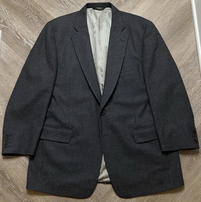 Paul Stewart Sports Coat Jacket Size 44 Long Tall Gray Wool Blazer 2 Button - Image 1 of 4