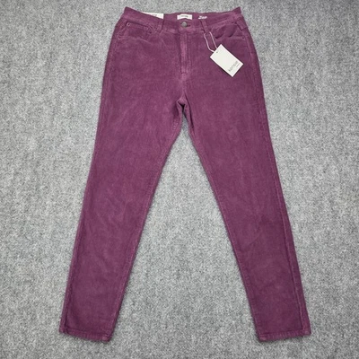 Kensie 牛仔裤女式 8/29 紫色灯芯绒 The Kelsey 高腰紧身 — 第 1/4 张图片