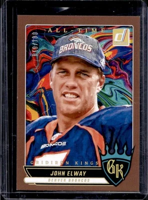 2025 Donruss John Elway All-Time Gridiron Kings Studio Series #49/100 Broncos - Image 1 of 2