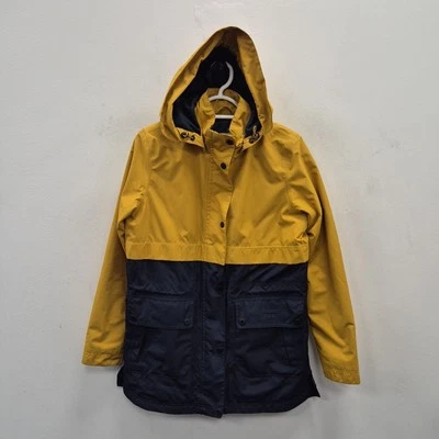 Barbour Altair Waterproof Breathable Yellow Hood Rain Walking Jacket Coat Uk 10 - Image 1 of 4