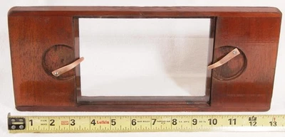Wooden Slider for Large Format Camera, Size 13x6, with 5x7 Inch Glass Insert - Image 1 of 2