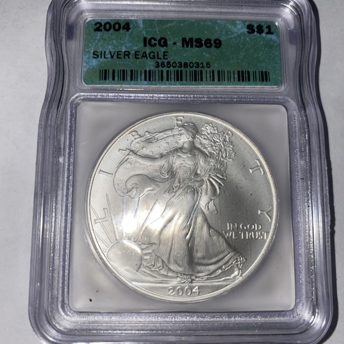 ICG Certified American Eagle Silver Bullion Coins for sale