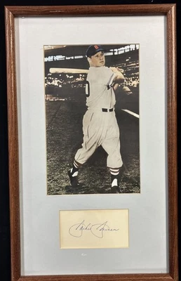 Jackie Jensen Framed Photo With Autographed  Cut COA JSA - Image 1 of 4