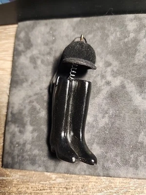 Vintage Horse Christmas Ornament Equestrian Riding Boots Helmet RARE - Image 1 of 4