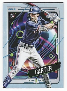 2024 Topps Cromo Cósmico Evan Carter Novato Refractor Texas Rangers #32 - Imagen 1 de 2