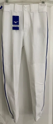 Pantalones de béisbol Mizuno para niños talla juvenil grandes blancos azules a rayas acolchados nuevos F26 Foto 1 de 4