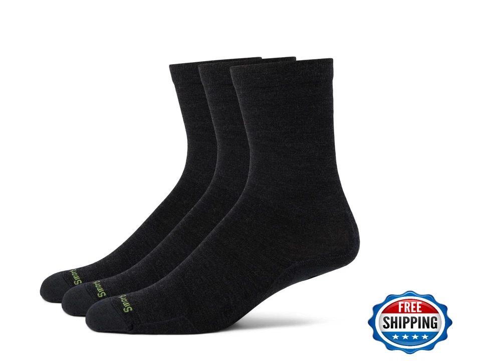 Smartwool Unisex Everyday Anchor Line Crew Socks 3-Pack - Charcoal, X-Large - Image 1 of 1