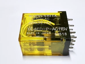 HC4ED-P-AC115V Matsushita Relay 115VAC 4PDT 1A 250VAC Amber Sealed 14-Pin Bifur. - Picture 1 of 5