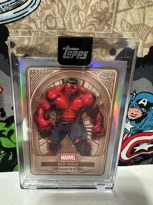 2025 Topps Marvel Mint Red Hulk #6 encased /100 box hit! - Image 1 of 2