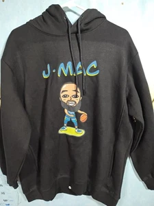 J-MAC Hoodie Mens XL Black Basketball Graphic Threadfast Pullover Sweatshirt - Picture 1 of 10