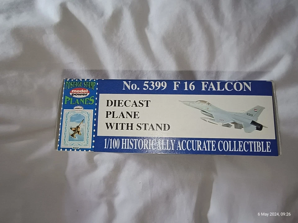 Model Power Postage Stamp Planes Blue Range 1/126  General Dynamics F16A No.5399 - Image 1 of 4