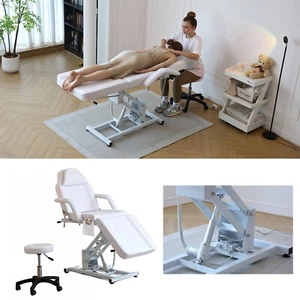 Electric Massage Table SPA Bed Tattoo Beauty Couch Salon Recliner Chair&Stool UK - Picture 1 of 11